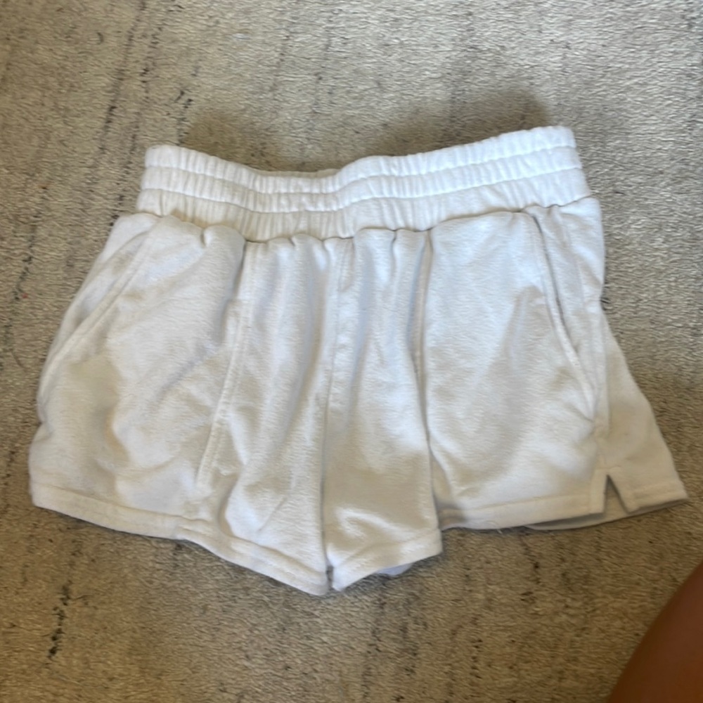 White sweatshorts